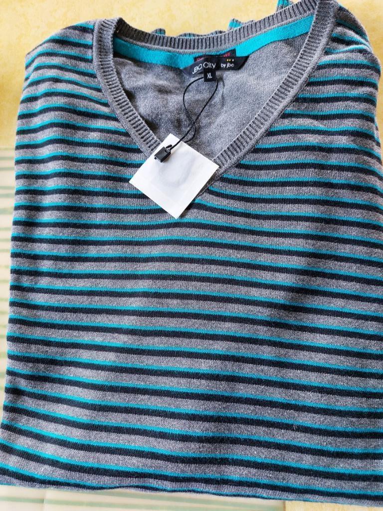 Pull homme rayé taille XL, Neuf, Taille 56/58 (XL), Enlèvement, Bleu
