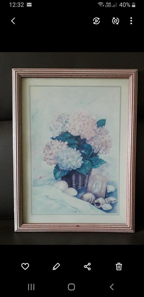 Kader bloemen hoogte 40 cm breedte 32 cm, Ophalen, Gebruikt