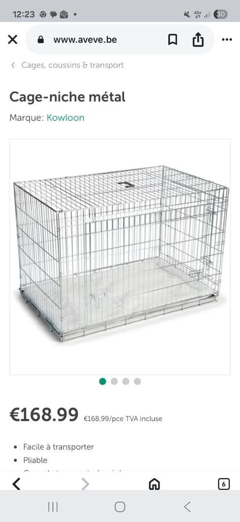 Cage en métal, Animaux & Accessoires, Boîtes de transport, Comme neuf, Enlèvement