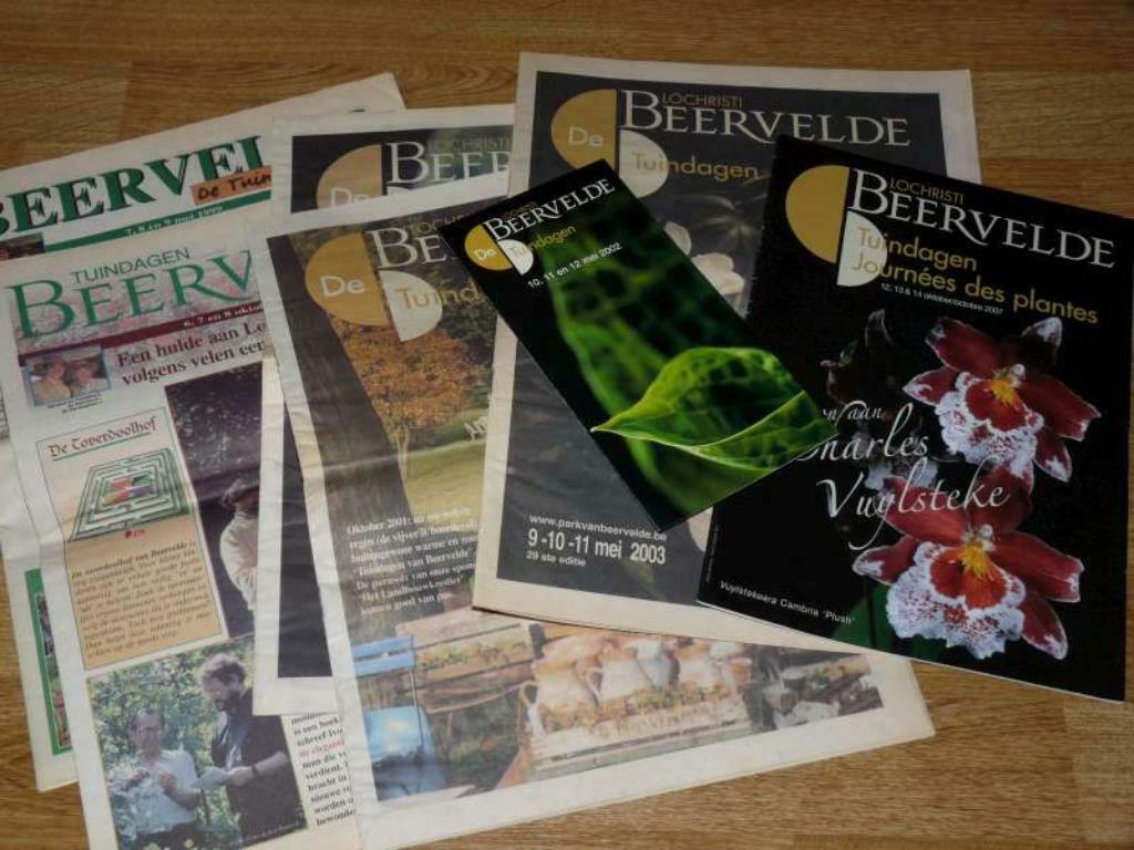 Info over tuindagen te Beervelde, Ophalen of Verzenden