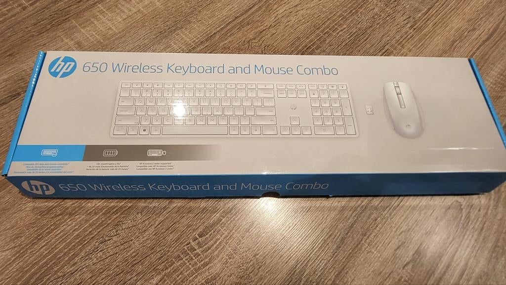 HP Ensemble clavier et souris sans fil HP 650 blanc NEUF!, Enlèvement, HP, Qwerty, Sans fil