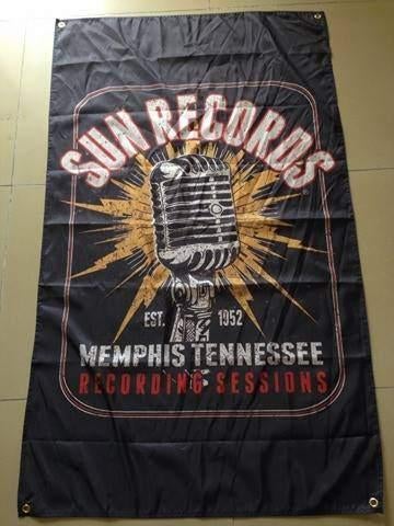 Sun Records Bon Jovi Bob Marley ACDC reclame decoratie vlag, Ophalen of Verzenden, Nieuw