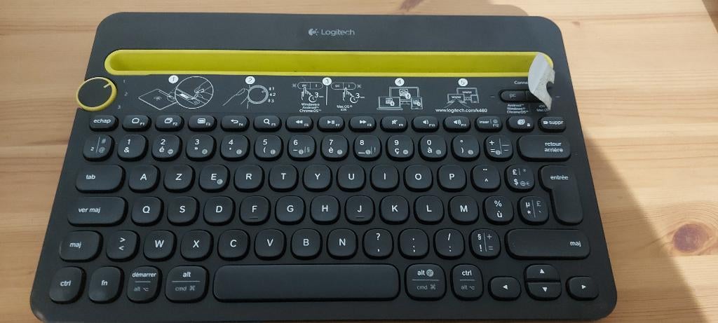 Mini clavier sans fil Bluetooth Logitech K480, Ergonomique, Logitech, Enlèvement, Utilisé