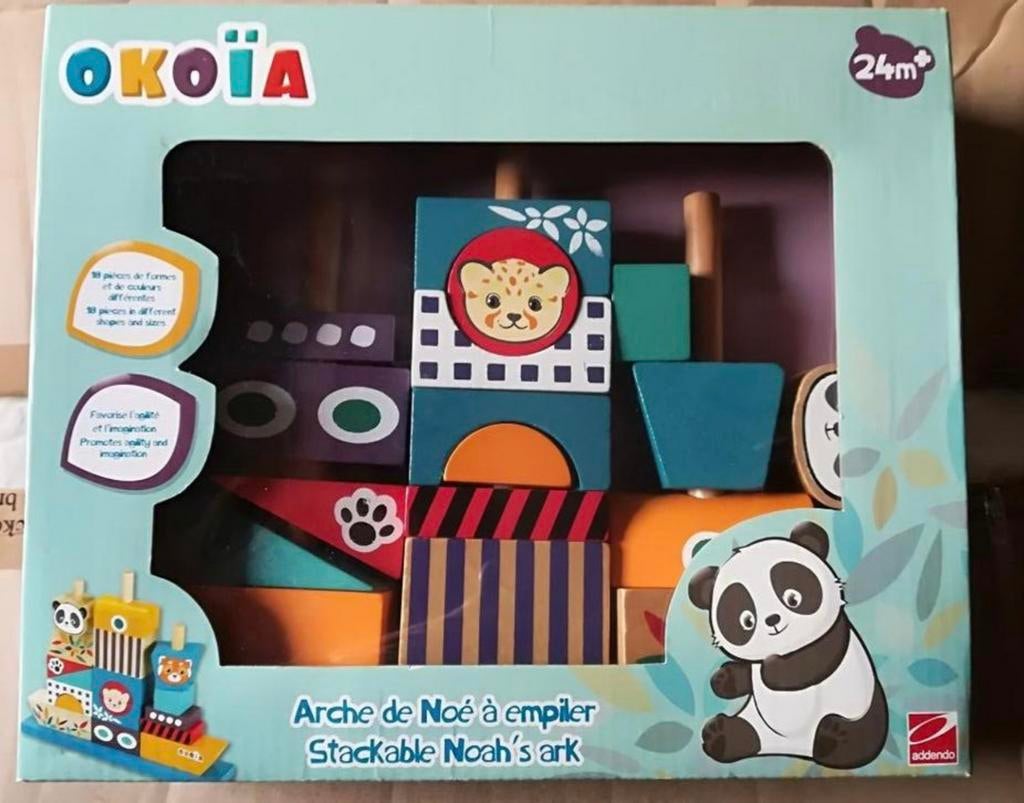 JEU EN BOIS ARCHE DE NOÉ À EMPILER OKOÏA