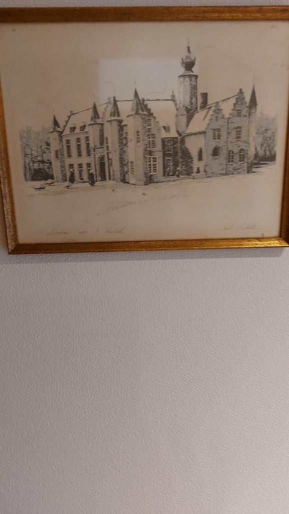 Tekening kasteel van  Rumbeke.  Joel verbeke, Enlèvement