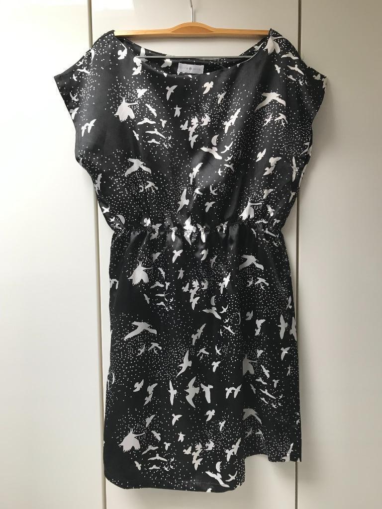 Robe noire avec oiseaux blancs Cache Cache - Taille 36 ----, Enlèvement ou Envoi, Taille 36 (S), Cache-cache, Comme neuf