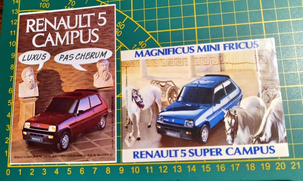 Lot 2x stickers Renault 5 (Super) Campus 80's, Enlèvement ou Envoi