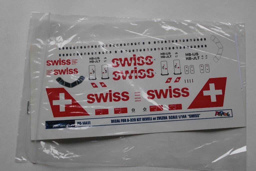 decals voor Airbus A320 Swiss, Enlèvement ou Envoi, Neuf, 1:72 à 1:144, Avion