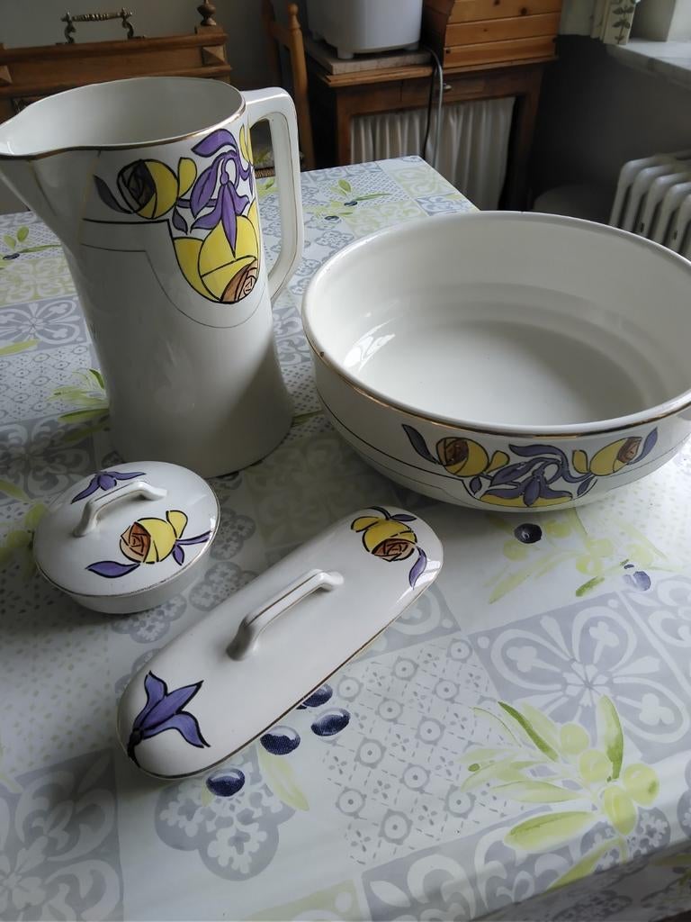 très beau service à lave Art Nouveau, Antiquités & Art, Enlèvement