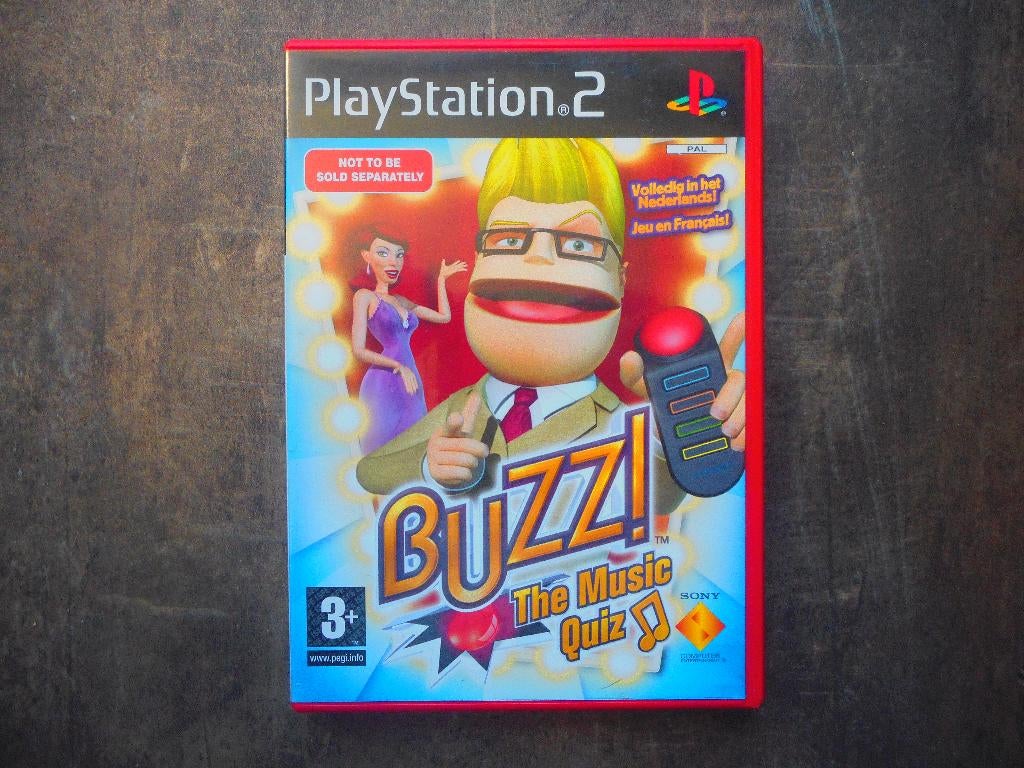Buzz The Music Quiz voor PS2 (zie foto's) V, Games en Spelcomputers, Puzzel en Educatief, Gebruikt, Ophalen of Verzenden, 3 spelers of meer