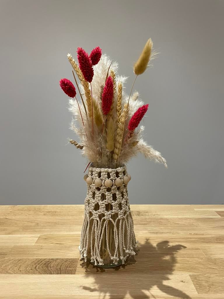 Vaasje zelf bewerkt met macramé, Ophalen, Nieuw