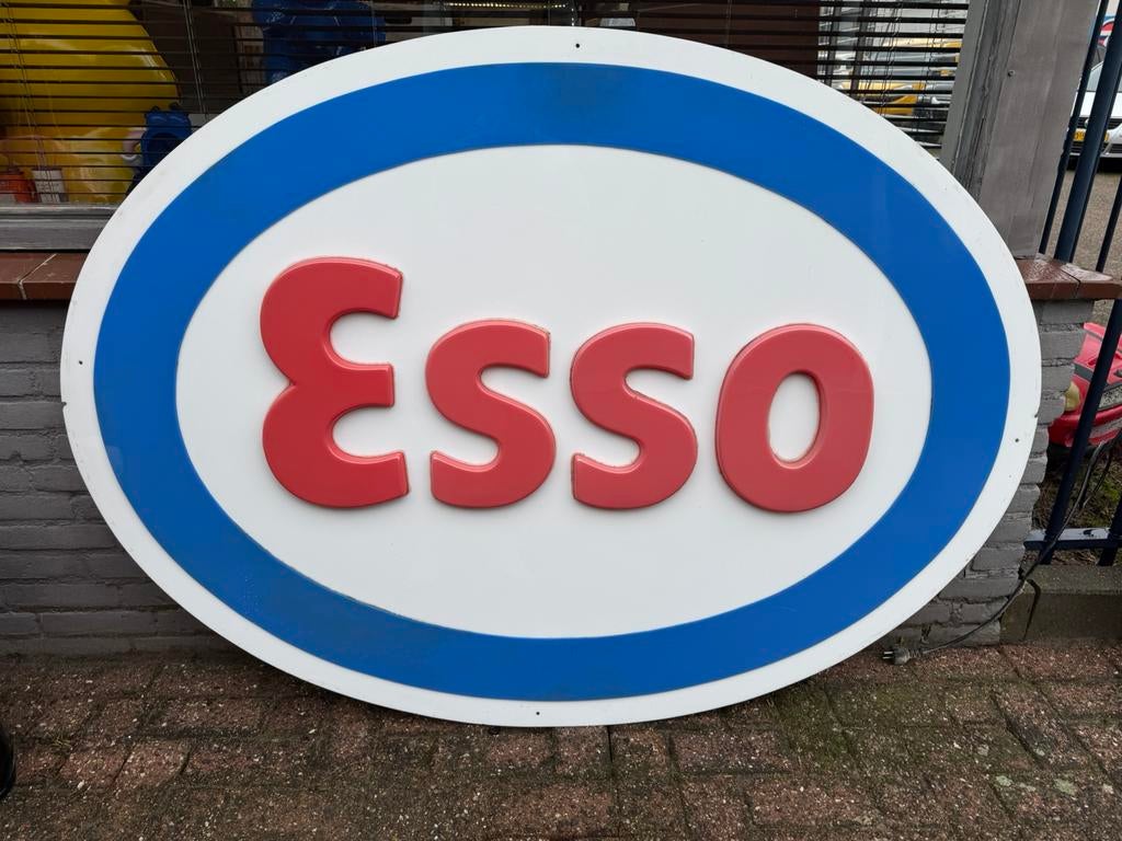 Groot Esso reclamebord / Lichtbak, Ophalen, Gebruikt, Lichtbak of (neon) lamp