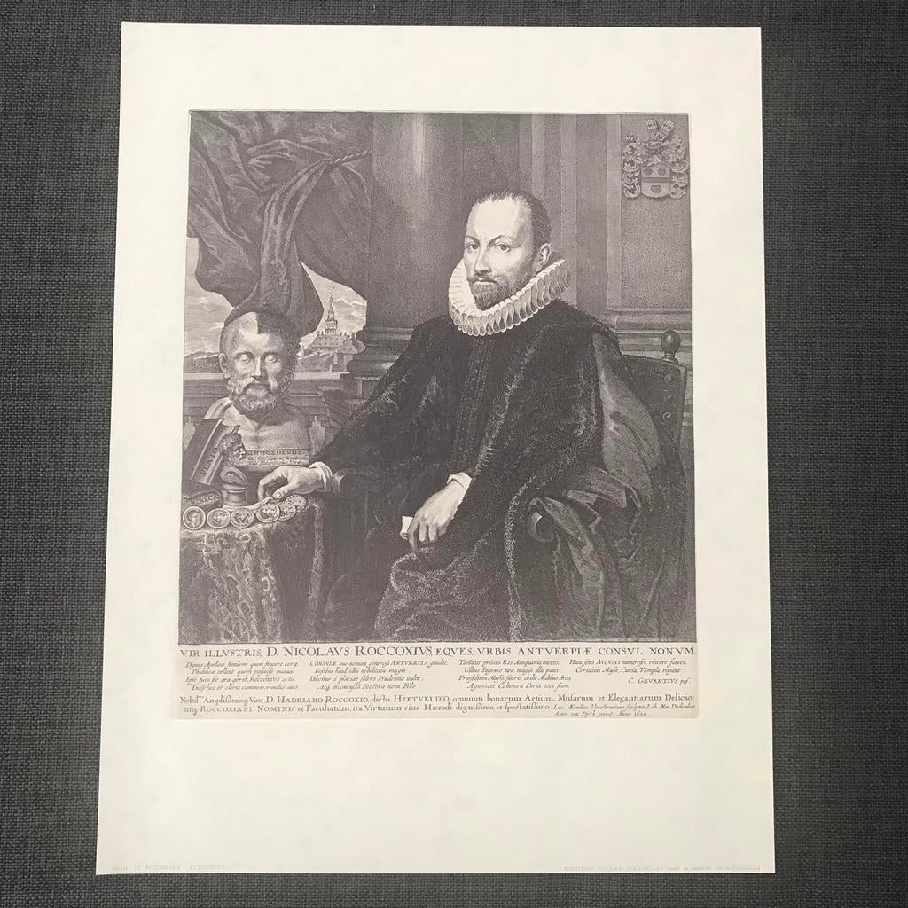 Gravure van L.E. Vorsterman , Nicolaas Rockox., Antiek en Kunst, Kunst | Etsen en Gravures, Ophalen of Verzenden