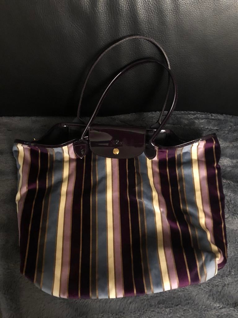 Sac Longchamp en velours - +/- 36x46cm, Enlèvement, Utilisé