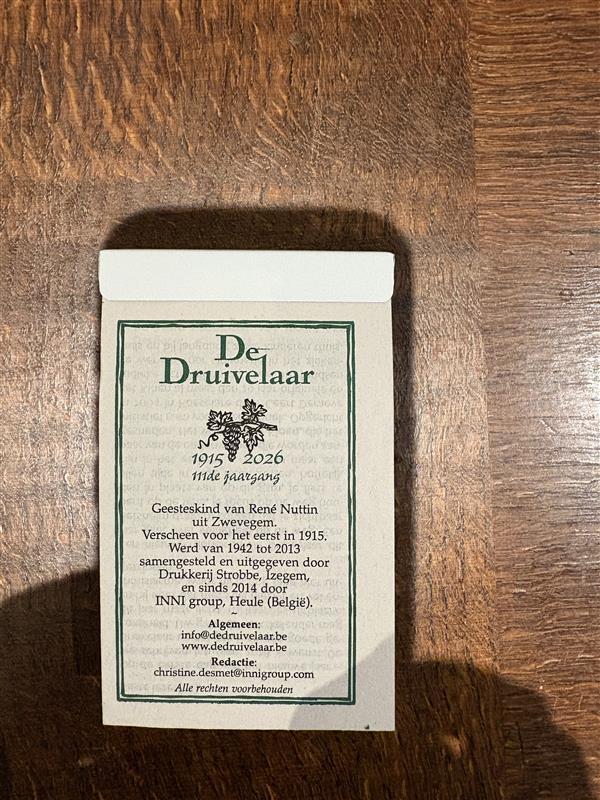Den Druivelaar 2026, Diversen, Kalenders, Ophalen of Verzenden, Dagkalender, Nieuw
