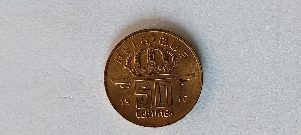Big 7 français et ligne 50 cent 1976 par I van belgique, Timbres & Monnaies, Monnaies | Belgique, Envoi, Métal, Monnaie en vrac