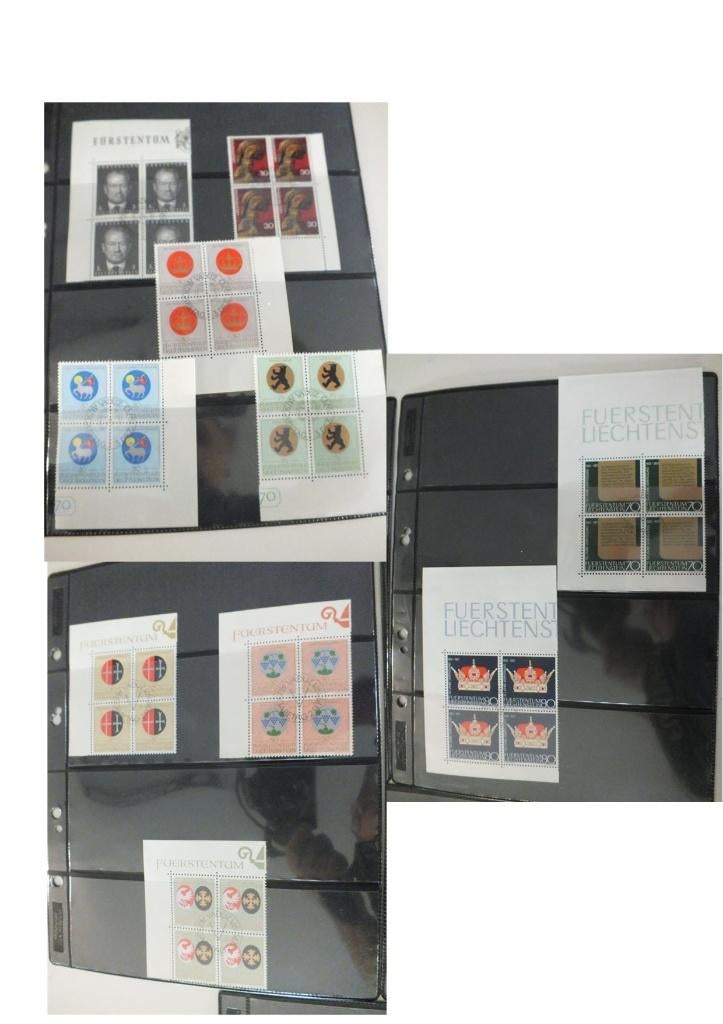Liechstenstein reeks blokken van 4 postfris** MNH, Postzegels en Munten, Verzenden, Overige landen, Postfris