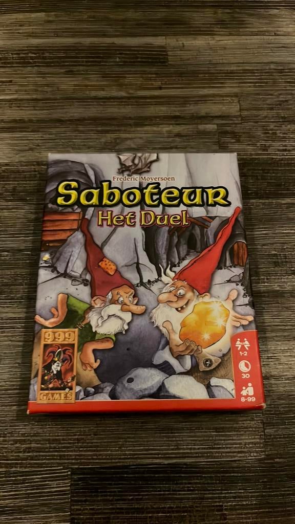 999 Games - Saboteur - Het Duel, Hobby en Vrije tijd, Ophalen of Verzenden, Zo goed als nieuw