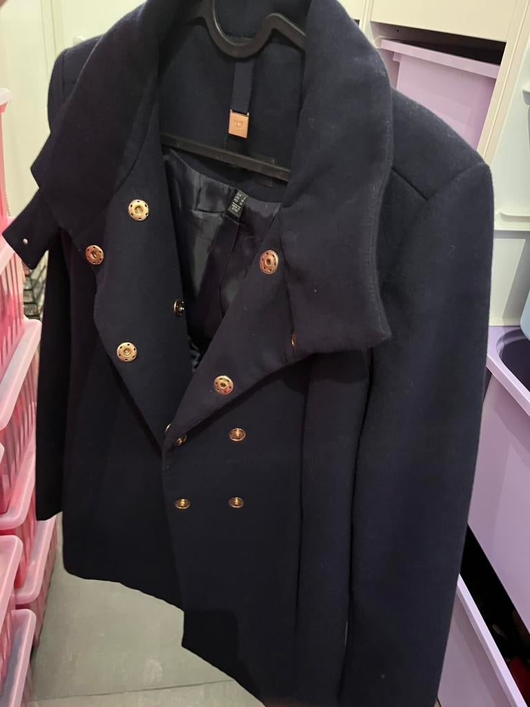 Manteau mango s bleu marine, Ophalen of Verzenden