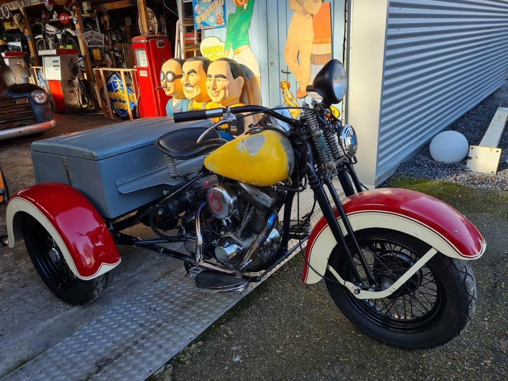 Harley Davidson servicar 1952 restomod, Motoren, Motoren | Harley-Davidson, 2 cilinders, 1340 cc, Motorrijbewijs A, Particulier