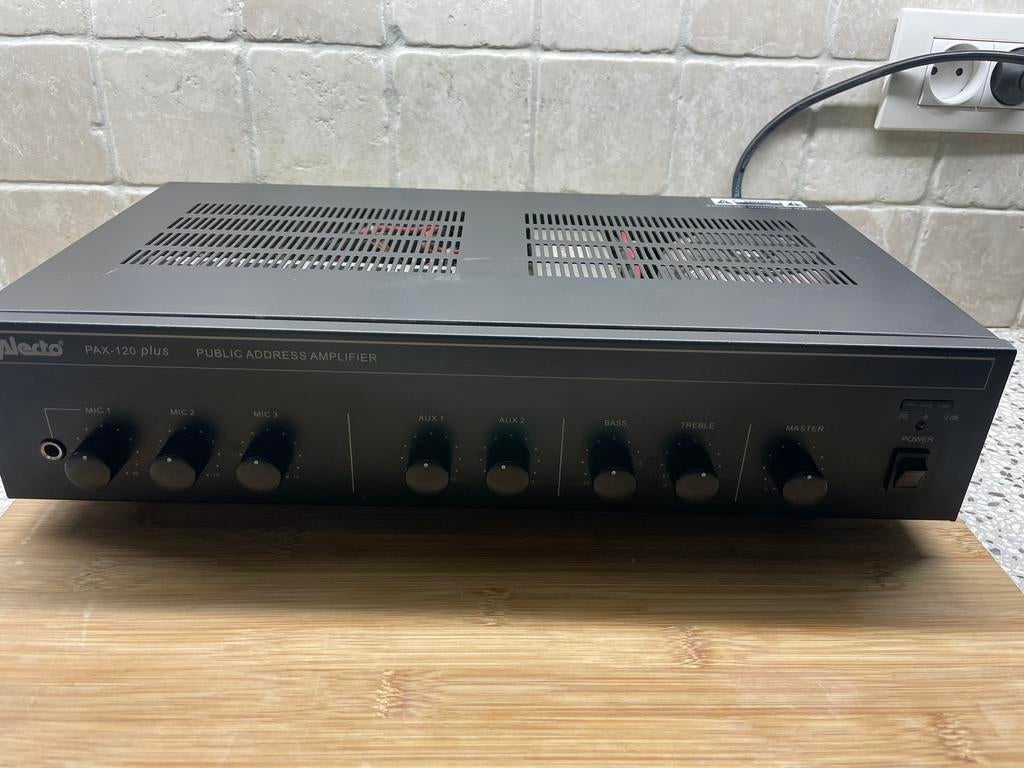 Alecto PAX-120 versterker en 14 nieuwe luidsprekers, Ophalen, Gebruikt, P.A.