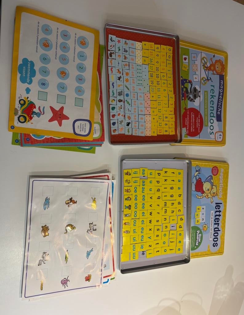 Magnetische Letterdoos en Magnetische Rekendoos, Ophalen, Zo goed als nieuw, Ontdekken