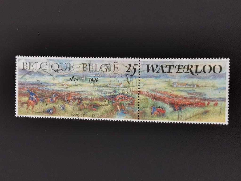 Belgie 1990 - Slag van Waterloo - MET VIGNET, Postzegels en Munten, Ophalen of Verzenden, Gestempeld