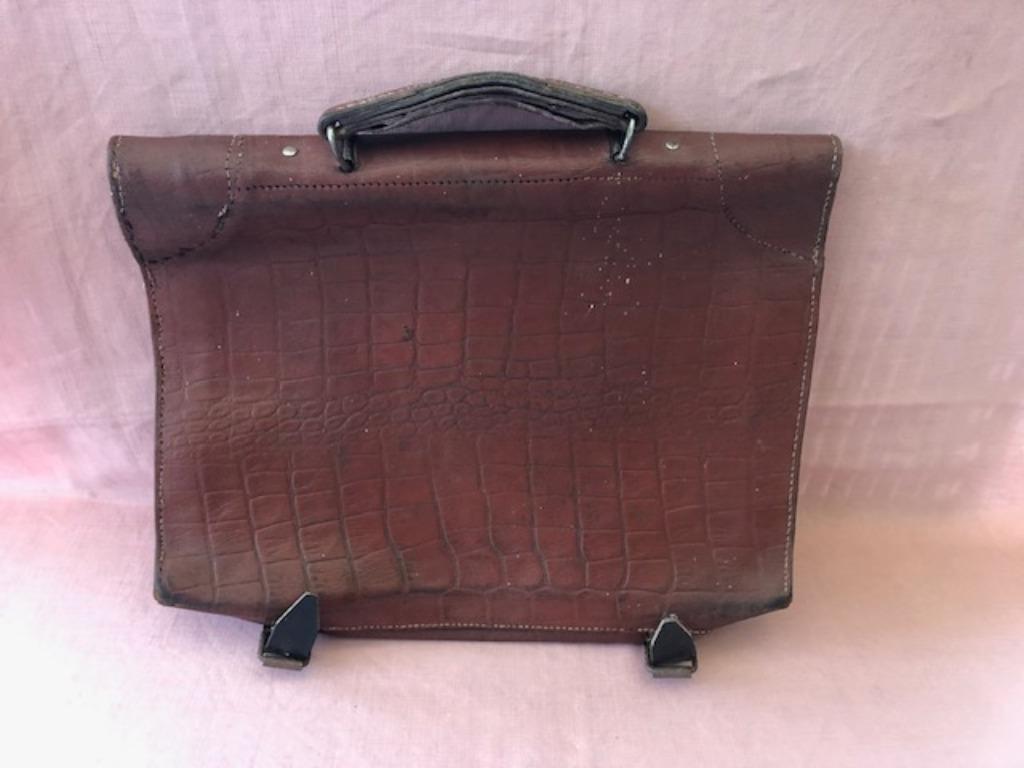 Sacoche en cuir antique, Enlèvement ou Envoi