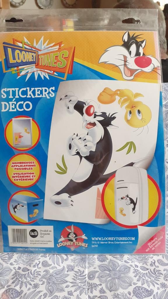 stickers plastifier decoratif titi et gros minet, Enlèvement ou Envoi, Neuf, Plusieurs autocollants
