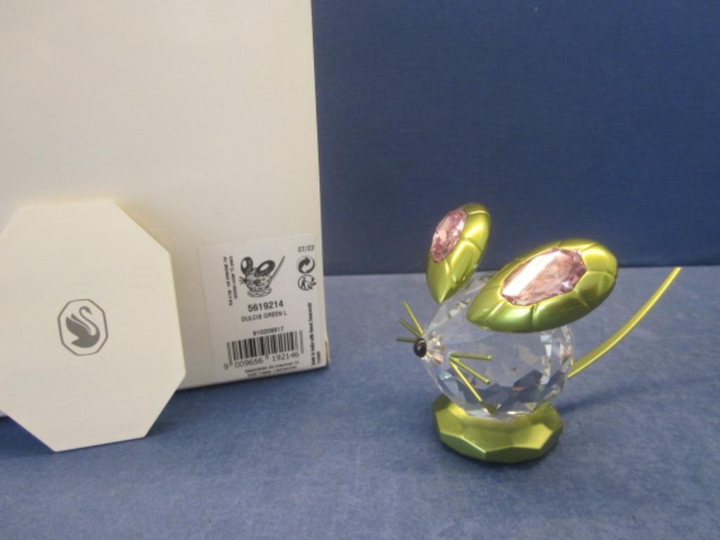 Swarovski Dulcis muis groen groot, Verzamelen, Ophalen of Verzenden, Nieuw, Figuurtje