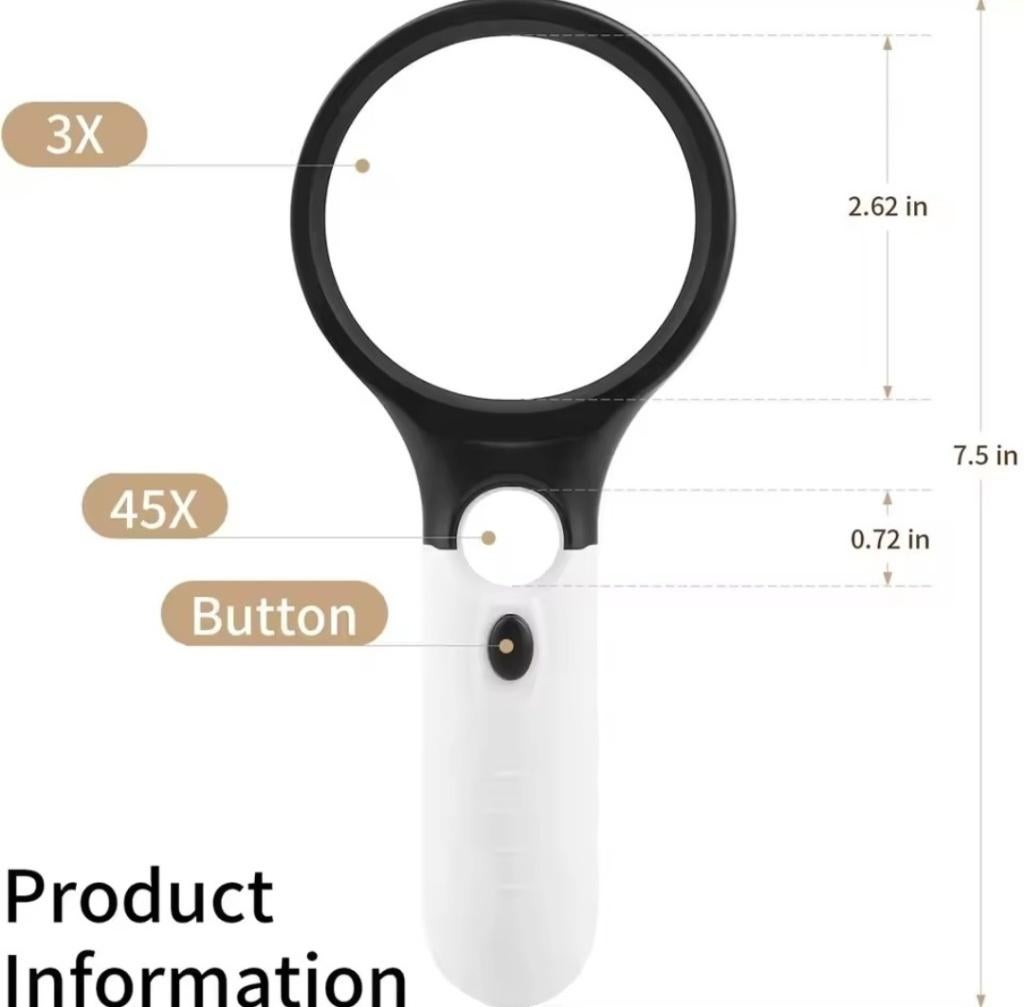 Loupe 45X A LED, Enlèvement ou Envoi, Neuf, Loupe