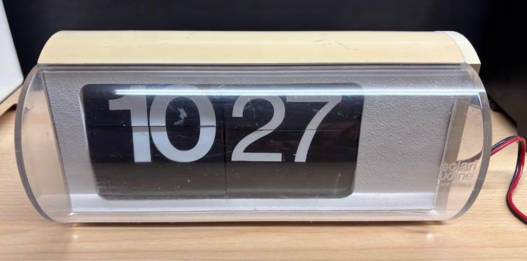 Vintage 1967 Solari Udine Cifra6 palette flip clock, Antiek en Kunst, Antiek | Klokken, Ophalen of Verzenden