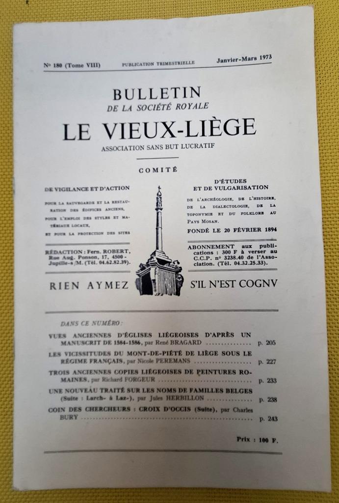 "Le Vieux Liège" Bulletin de la Société Royale, Livres, Histoire nationale, Utilisé, Envoi