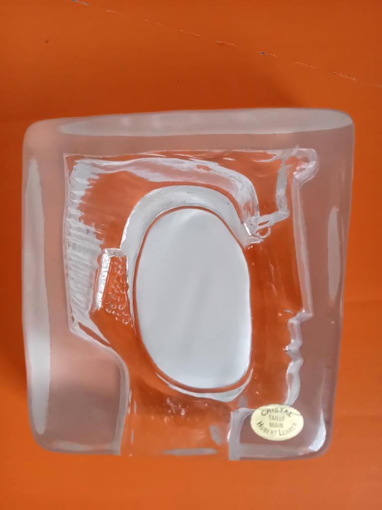 Sculpture vintage en cristal Hubert Lehrer, Enlèvement ou Envoi
