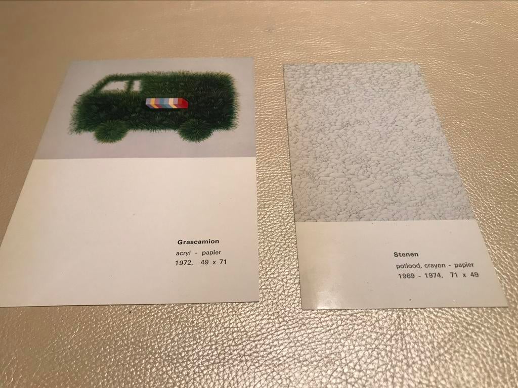 Etienne Elias lot 2 uitnodigingen jaren 70, Ophalen of Verzenden, Zo goed als nieuw, Schilder- en Tekenkunst