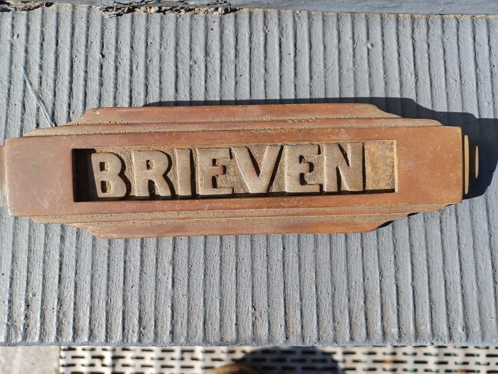 Brievenbus klep vintage/antiek, Ophalen, Gebruikt, Overige materialen, Brievenbusklep