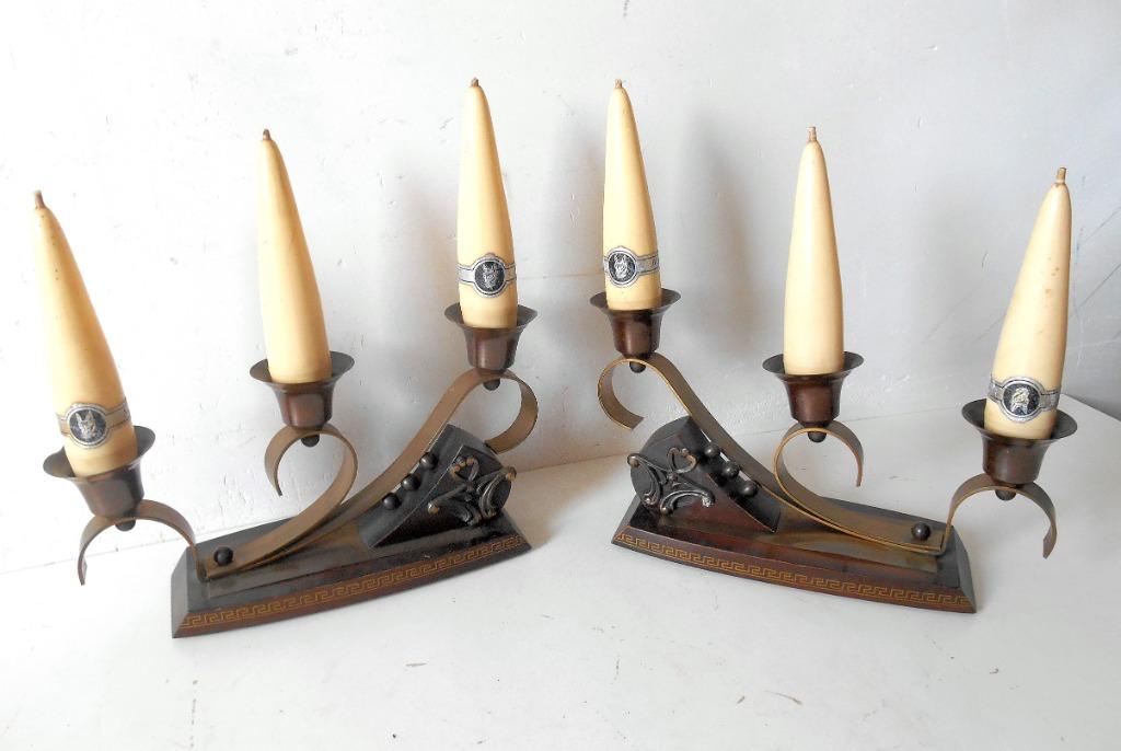 2 Art Deco kandelaars, Ophalen of Verzenden