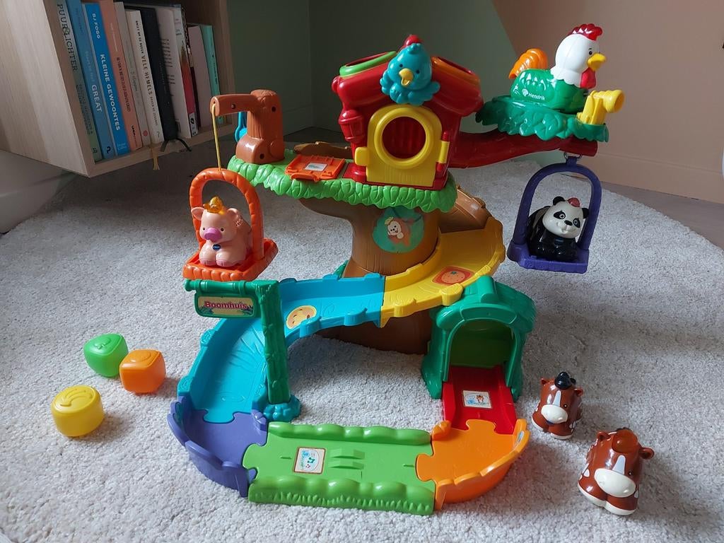 VTech Zoef Zoef dieren boomhuis + 5 dieren, Ophalen, Gebruikt, 2 tot 4 jaar