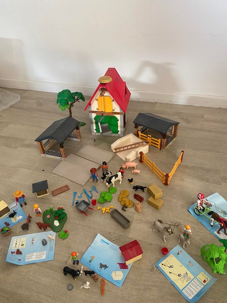 Playmobil boerderij en extra sets, Ophalen, Zo goed als nieuw