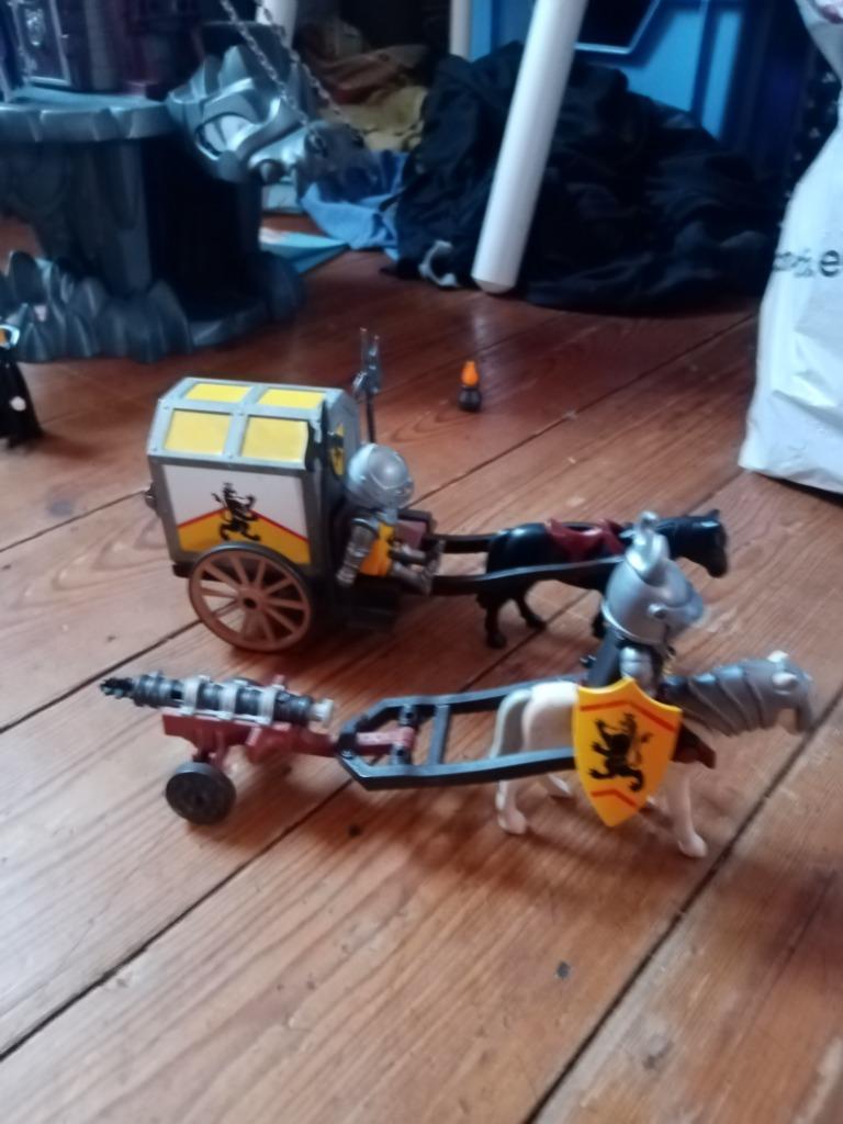 playmobil Convoi et trésor des Chevaliers Lion 4874, Enlèvement, Utilisé