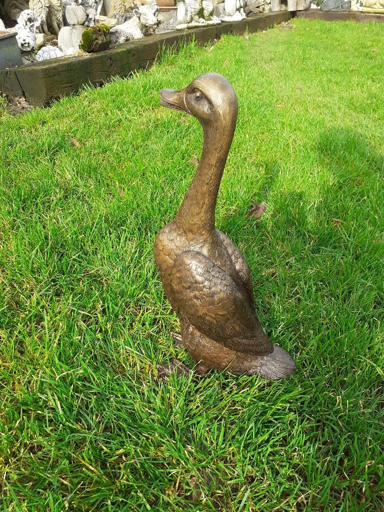 STATUE EN BRONZE REPRESENTANT UN CANARD, Antiquités & Art, Enlèvement ou Envoi, Bronze