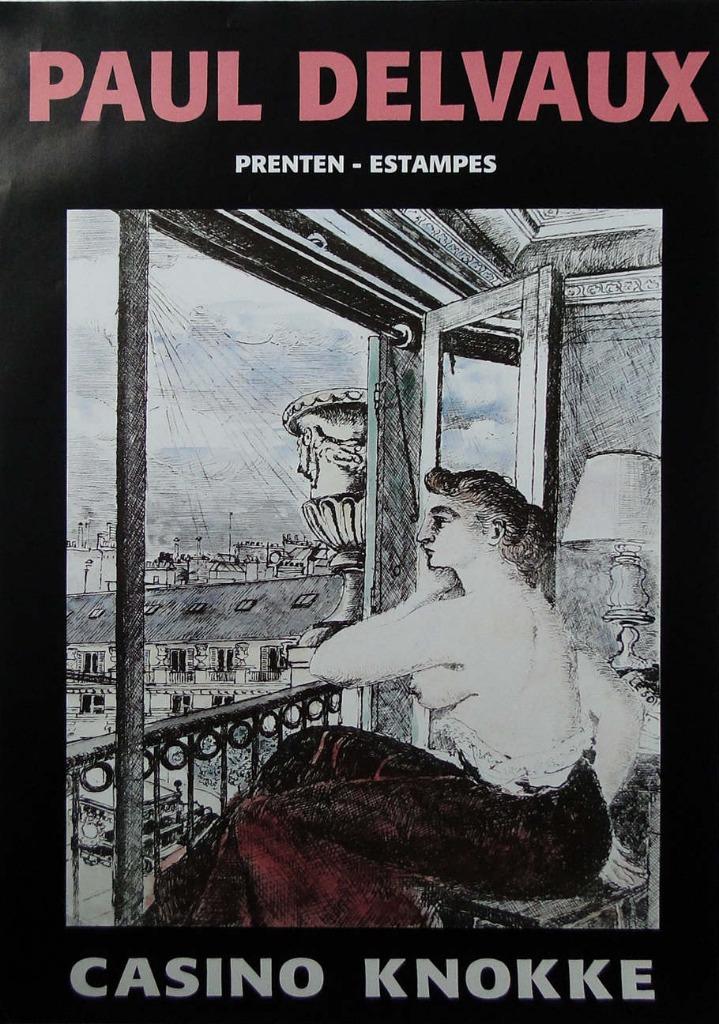 affiche - Paul Delvaux - Casino Knokke, Enlèvement ou Envoi