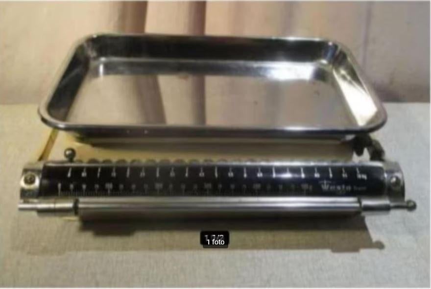 Prima Retro Keukenweegschaal in metaal, Ophalen of Verzenden, Overige typen