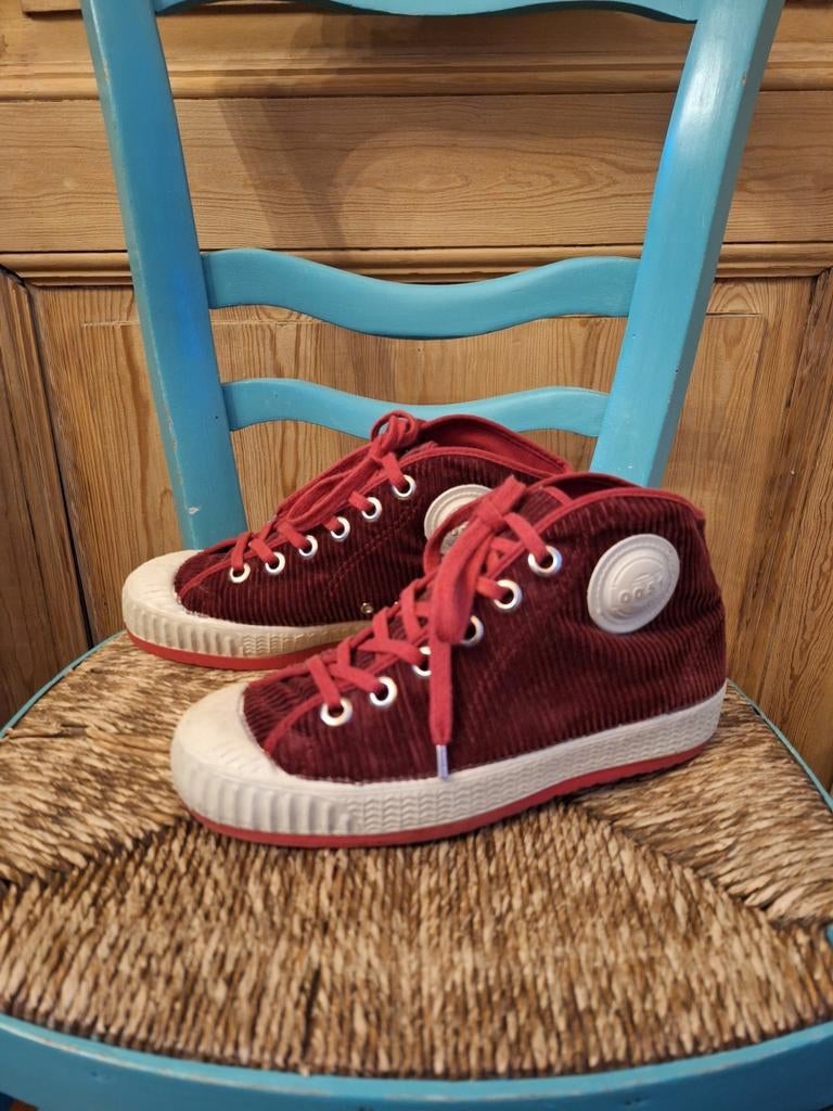 CEBO Sneakers van bordeaux fluweel - P. 38, Overige kleuren, Ophalen of Verzenden, Sneakers, CEBO