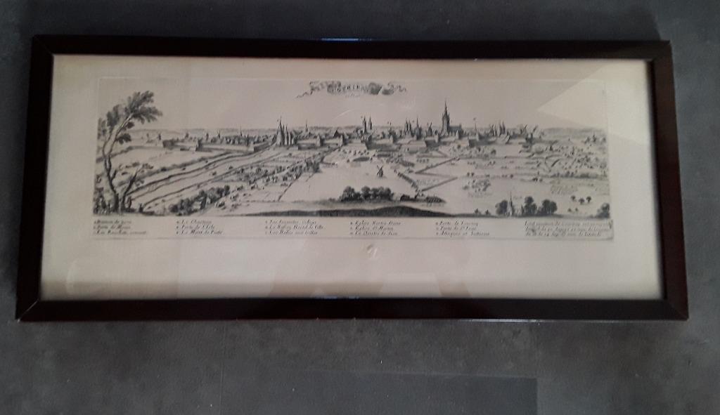 Steendruk Kortrijk Courtray en Flandre, Antiek en Kunst, Ophalen of Verzenden