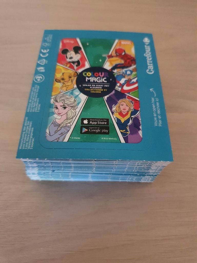 lot de 30 paquets de cartes de disney carrefour, Collections, Autres supermarchés, Enlèvement ou Envoi