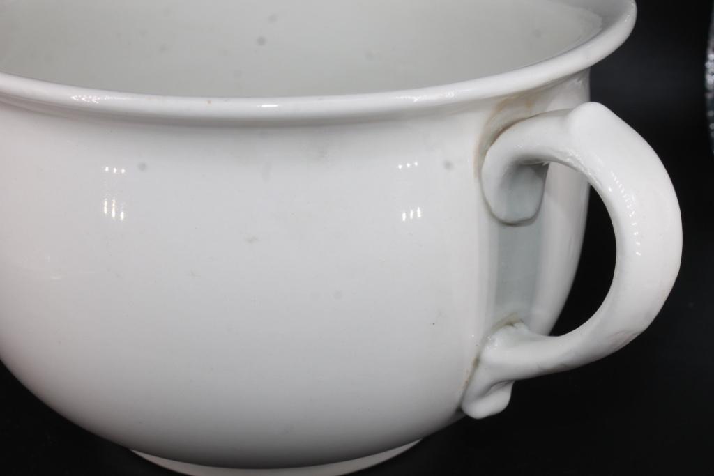 Grand pot en faïence ancienne blanche, Enlèvement ou Envoi