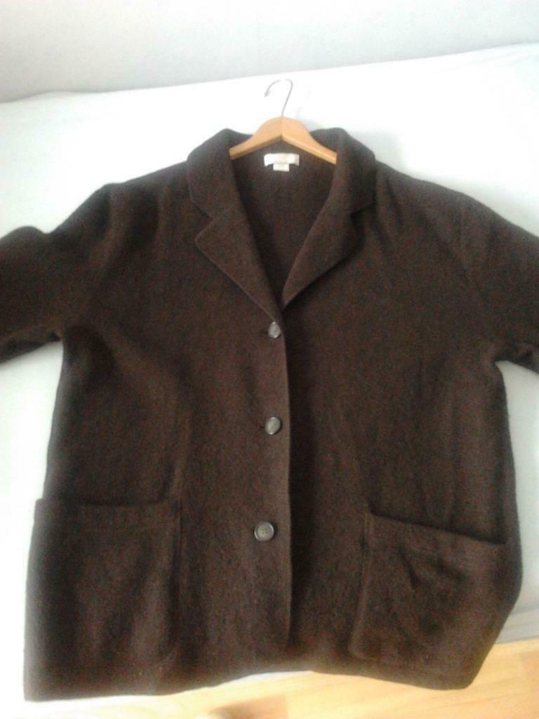 Manteau en laine GIGUE taille 40, brun, Kleding | Dames, Jassen | Winter, Ophalen of Verzenden, Gedragen, Maat 38/40 (M), Bruin