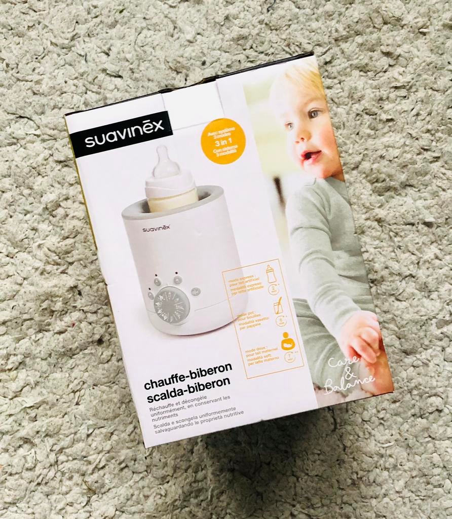 Chauffe biberon blanc gris suavinex bébé enfant fille garçon, Neuf, Chauffe-biberons et petits pots