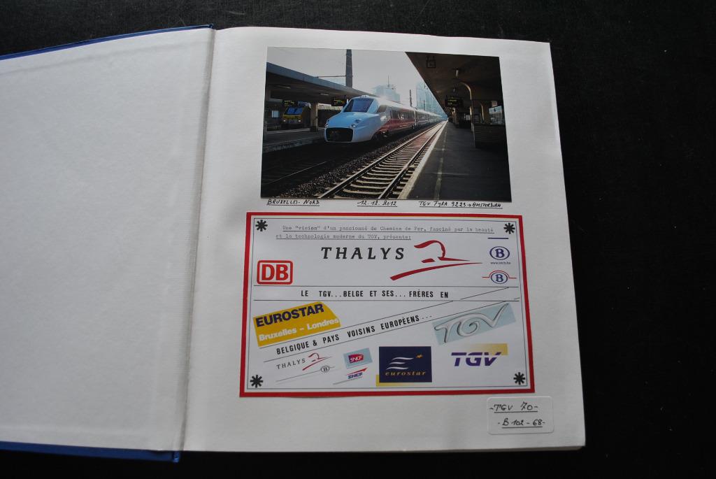 Gros Album photos originales THALYS TGV 70 RARE UNIQUE Train, Enlèvement ou Envoi, Utilisé, Train, Autres types